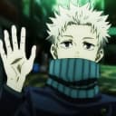 Stylized illustration of Toge Inumaki from Jujutsu Kaisen