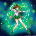 Stylized portrait of Sailor Jupiter wielding her rose-powered lightning