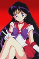Stylized portrait of Sailor Mars surrounded by flames