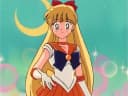 Stylized portrait of Sailor Venus with her Crescent Moon Wand