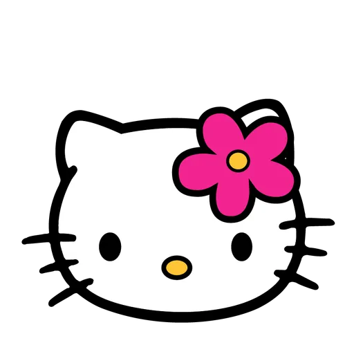Chibi Sanrio characters floating on fluffy clouds with hearts and stars around