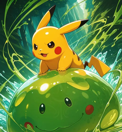 Adorable wide-eyed Pokéball sitting contentedly, surrounded by sparkles and soft cartoon accents