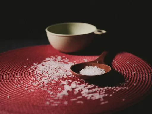 Cartoon bowl of rice with individual smiling and frowning grains peeking out in a chaotic, cutesy scene